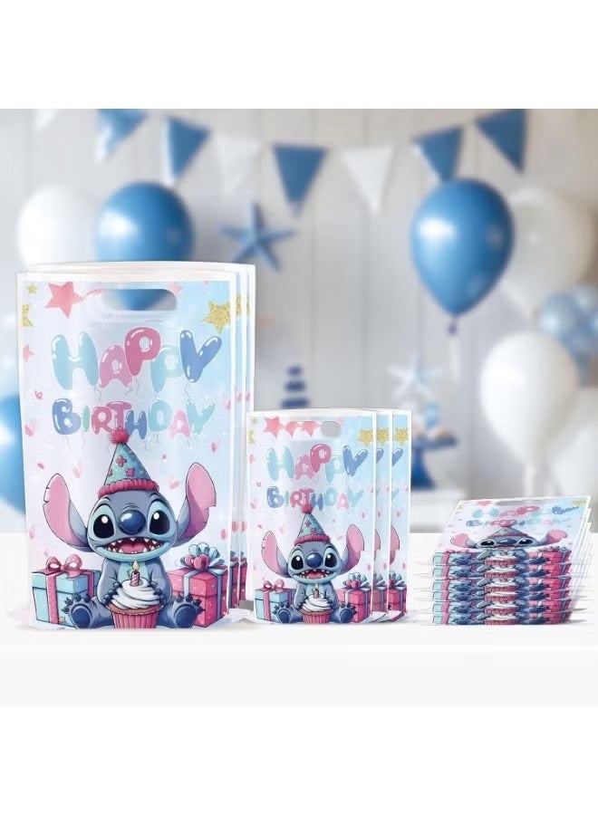 20pcs Cartoon Stitch Pattern Birthday Party Supplies, Cartoon Candy Bags, Tote Bags, Kids Gift Bags, Adult Birthday Party Decorations - Image 4